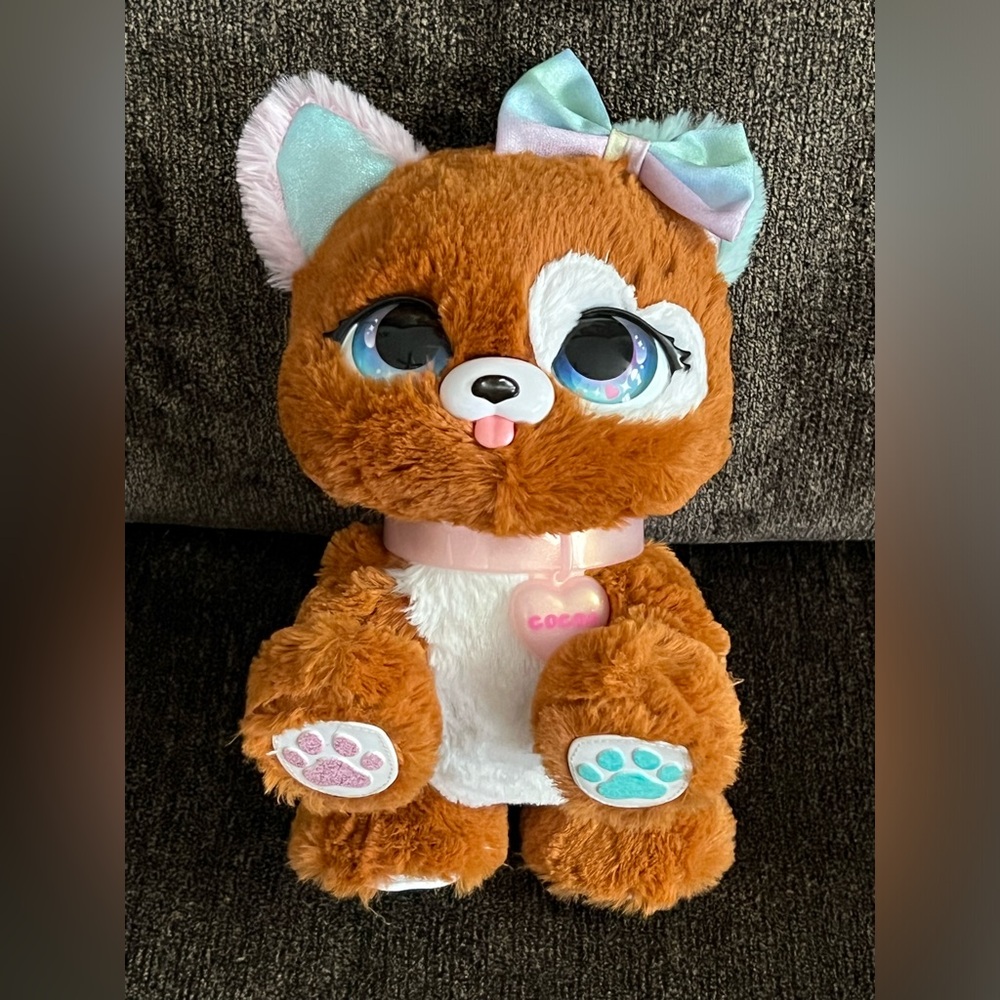 Present Pets Glitter Puppy Cocoa Interactive Plush Toy
